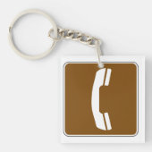 Telephone Road Sign Sleutelhanger (Voorkant)