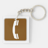 Telephone Road Sign Sleutelhanger (Achterkant)