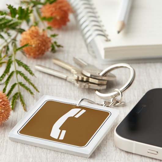 Telephone Road Sign Sleutelhanger