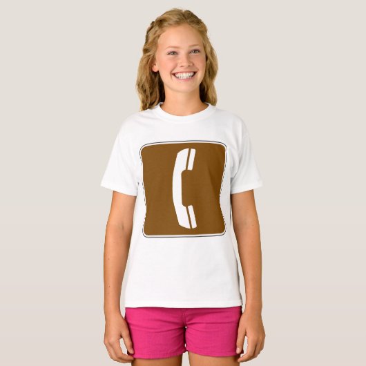 Telephone Road Sign T-shirt (Voorkant volledig)