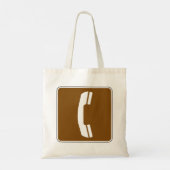 Telephone Road Sign Tote Bag (Achterkant)