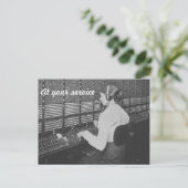 Telephone Switchboard Operator Postcard Briefkaart (Staand voorkant)