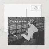 Telephone Switchboard Operator Postcard Briefkaart (Voorkant / Achterkant)