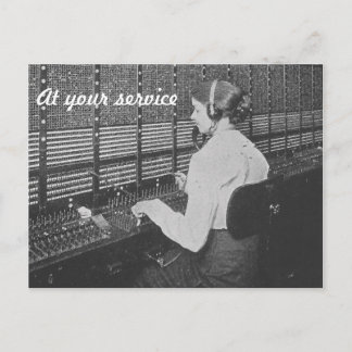 Telephone Switchboard Operator Postcard Briefkaart