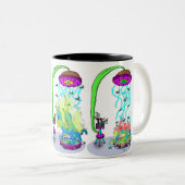 Teleportatie Syfy Schroef-up hond Tweekleurige Koffiemok (Voorkant rechts)