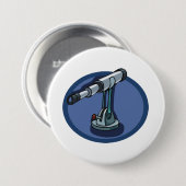  telescoop astronomie liefhebber sterrenkijken ronde button 7,6 cm (Voorkant /achterkant)