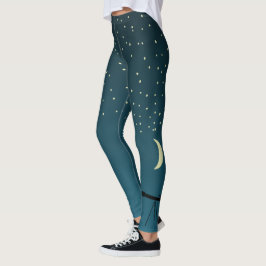 Telescoop en Nacht Sky Astronomie Thema Grafisch Leggings