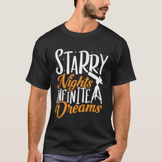 Telescoop Sterrennachten Infinite Dreams Astronomi T-shirt (Voorkant)