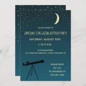 Telescoop, Verjaardagsfeestje Astronomie Kaart (Voorkant / Achterkant)