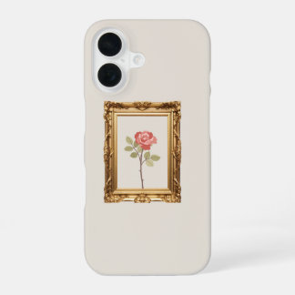 Telescoophoes met esthetisch rozenframe iPhone 16 hoesje