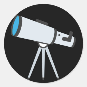 Telescope Emoji Ronde Sticker