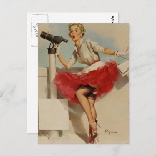 Telescope Pin-Up Briefkaart (Voorkant / Achterkant)