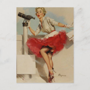 Telescope Pin-Up Briefkaart