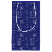 Telescope Schematics Gift Bag in Blue Klein Cadeauzakje (Voorkant)