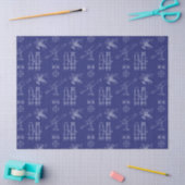 Telescope Schematics Tissue Paper in Blue Tissuepapier (Craft)