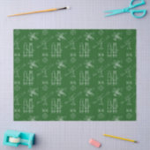 Telescope Schematics Tissue Paper in Green Tissuepapier (Craft)
