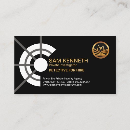 Telescopic Eye Pistool Scope Private Investigation Visitekaartje (Voorkant)