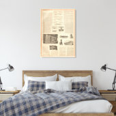 Telescoping op Amerikaanse spoorwegen Canvas Afdruk (Insitu (Slaapkamer))