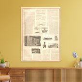 Telescoping op Amerikaanse spoorwegen Canvas Afdruk (Insitu (Woonkamer))