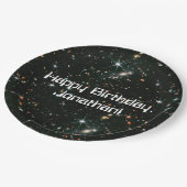 Telescopische ruimte sterrenstelsels sterren Geluk Papieren Bordje (Gekanteld)