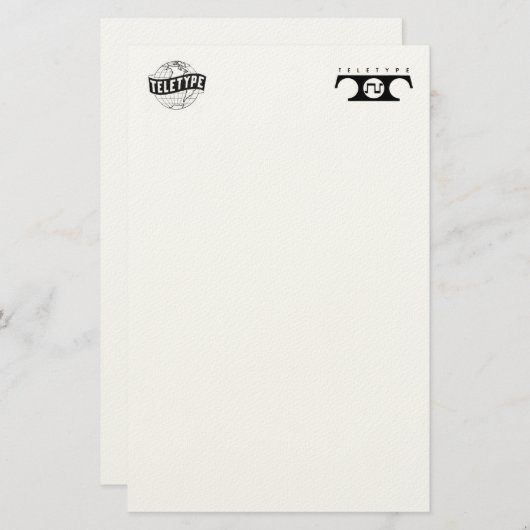 Teletype Briefpapier (beide Emmen) (Voorkant / Achterkant)