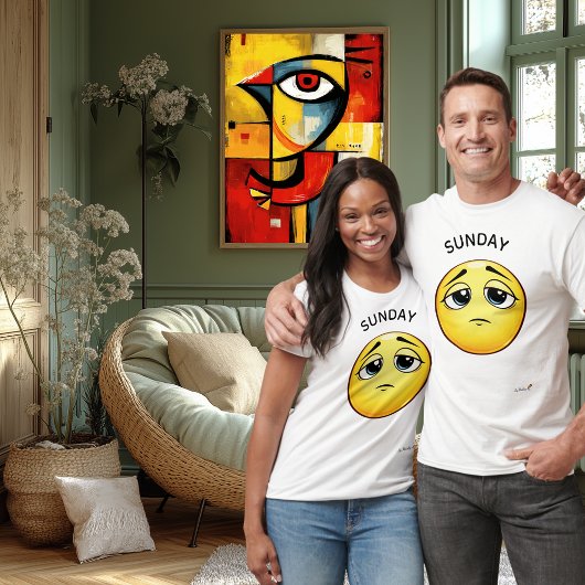 Teleurgesteld Emoji | Zondagstemming Design T-shirt