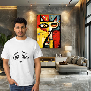 Teleurgesteld Gezicht   Zondagstemming Minimaal De T-shirt