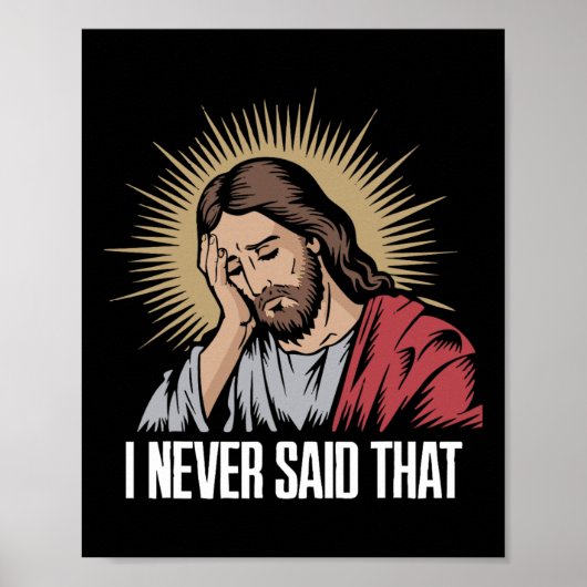 Teleurgesteld Jezus heb ik nooit gezegd dat grappi Poster (Voorkant)