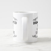 Teleurgesteld, maar niet meer verrast grote koffiekop (Achterkant)