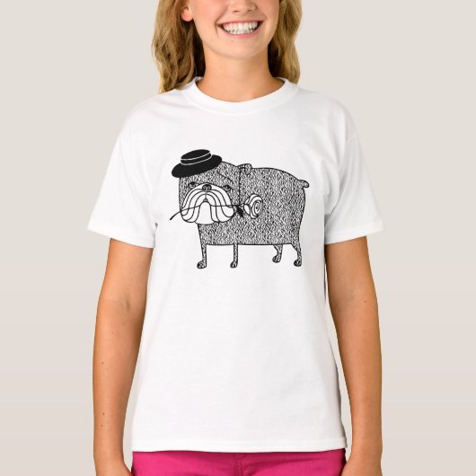 Teleurgestelde Bulldog: Droevige Romance T-shirt (Voorkant)