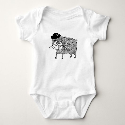 Teleurgestelde Bulldog: Treurige Romanse Romper (Voorkant)