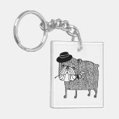 Teleurgestelde Bulldog: Treurige Romanse Sleutelhanger (Voorkant Links)