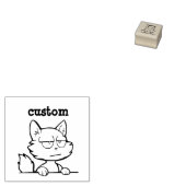 Teleurgestelde kat rubberstempel (Gestempeld)