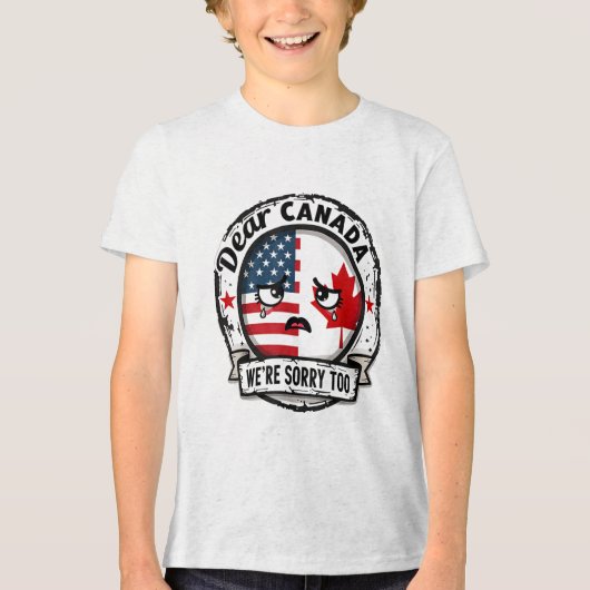 Teleurstelling Liefde USA Canada Beste Canada ware Tri-Blend Shirt (Voorkant)