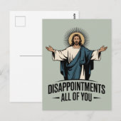 Teleurstellingen allemaal Jezus Meme Briefkaart (Voorkant / Achterkant)
