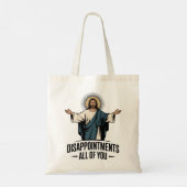 Teleurstellingen allemaal Jezus Meme Tote Bag (Achterkant)