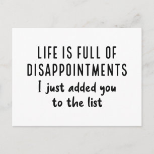 teleurstellingen briefkaart