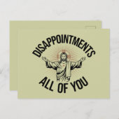 Teleurstellingen sarcastisch allemaal Christelijk Briefkaart (Voorkant / Achterkant)