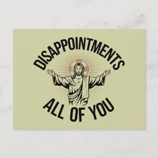 Teleurstellingen sarcastisch allemaal Christelijk Briefkaart (Voorkant)