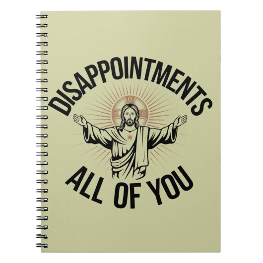 Teleurstellingen sarcastisch allemaal Christelijk Notitieboek (Voorkant)