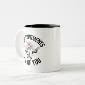Teleurstellingen sarcastisch allemaal Christelijk Tweekleurige Koffiemok (Voorkant links)