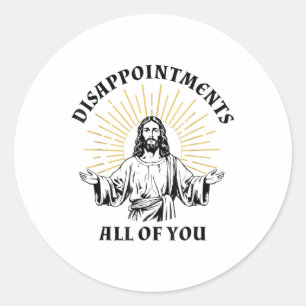Teleurstellingen Sarcastisch Jullie allemaal Chris Ronde Sticker