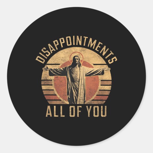 Teleurstellingen Sarcastisch Jullie allemaal Chris Ronde Sticker (Voorkant)