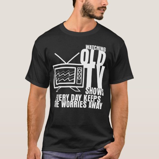 Televisie 90s 80s RetroV grappig T-shirt (Voorkant)