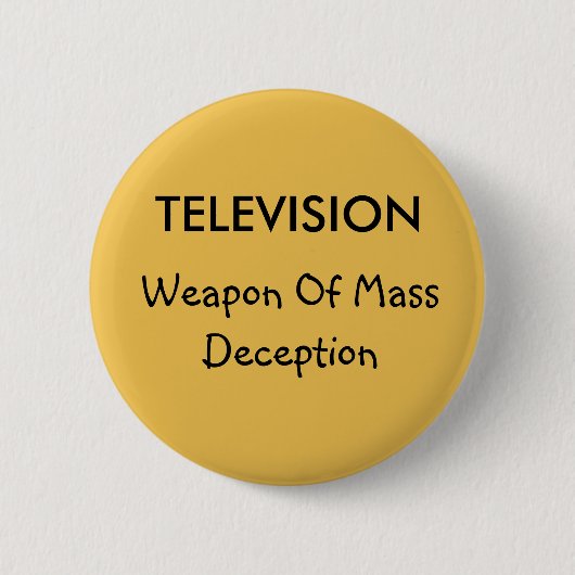 Televisie en misleidingsknop ronde button 5,7 cm (Voorkant)