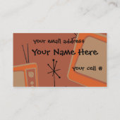 Televisie maakt iedereen gelukkig! Koper Brown Visitekaartje (Achterkant)