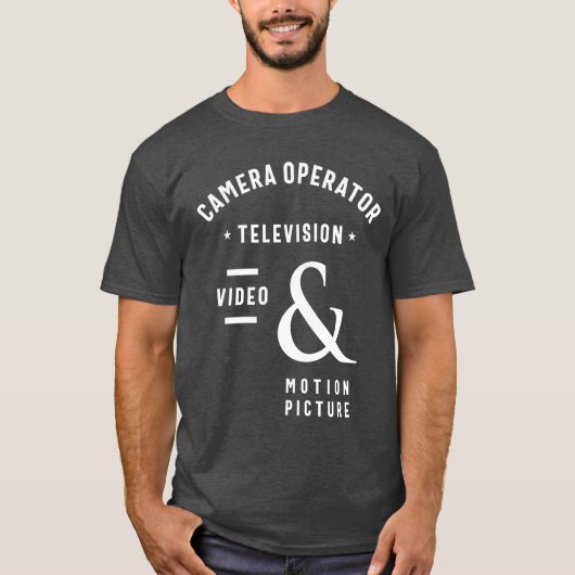 Televisie met camera-operator, video-taaktitel cad t-shirt (Voorkant)