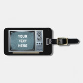 televisie met statisch scherm bagagelabel (Voorkant horizontaal)