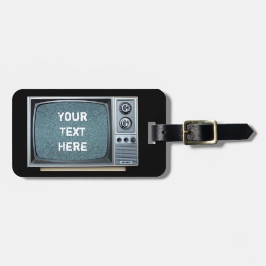  televisie met statisch scherm bagagelabel (Voorkant horizontaal)