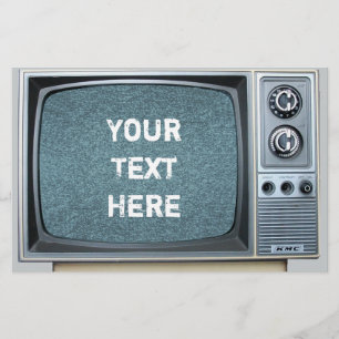 televisie met statisch scherm briefpapier